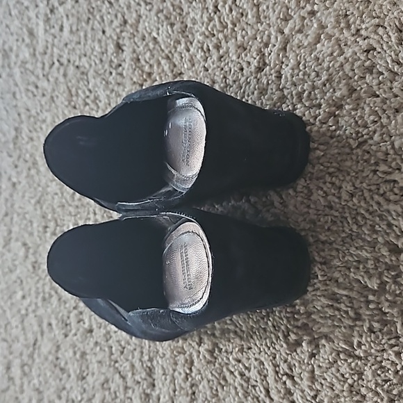 Johnston & Murphy, black suede wedge mules, size 8 - Picture 4 of 6
